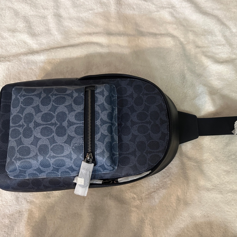 Coach Men's Blue Patterned Belt Bag